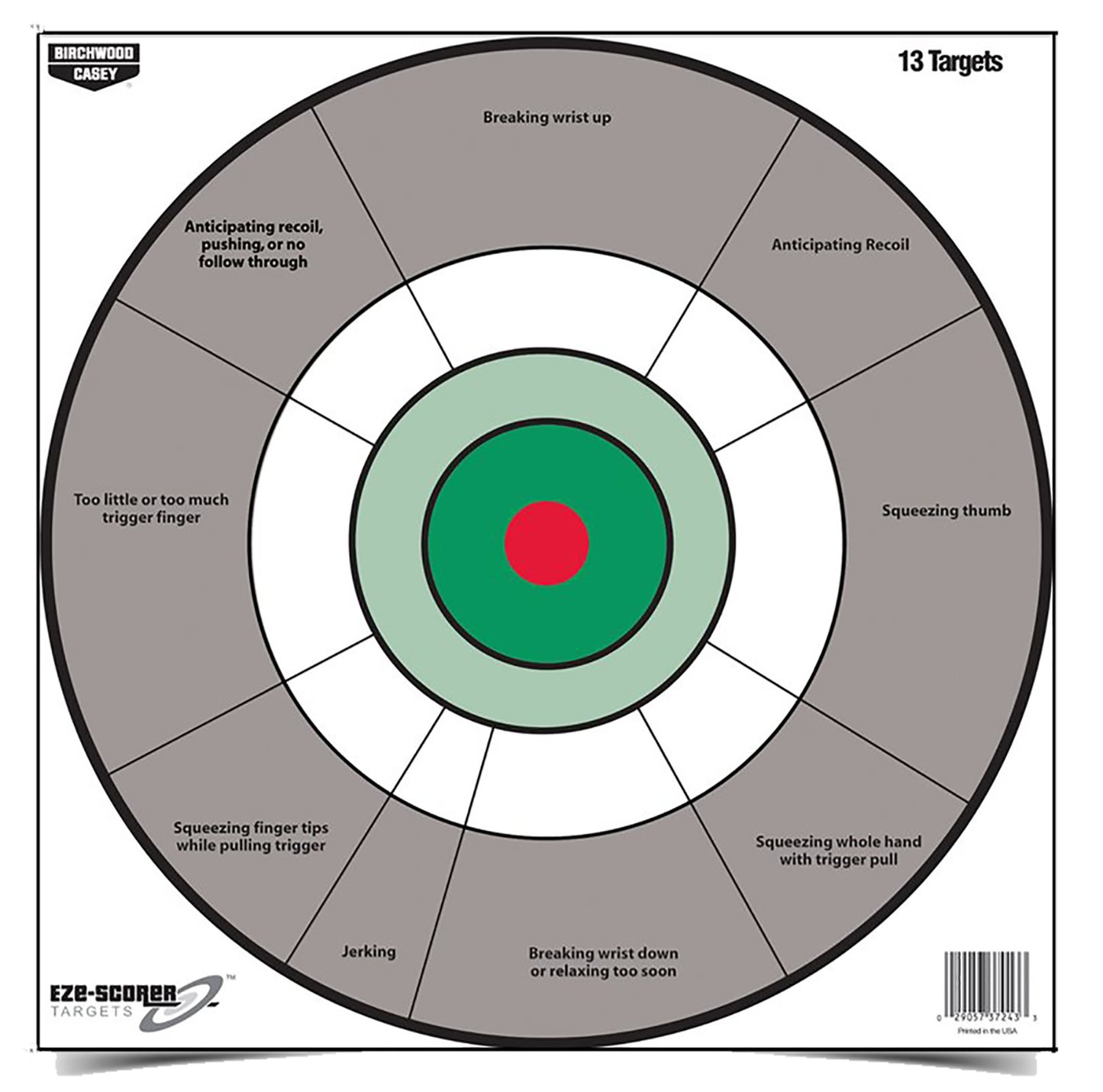 Birchwood Casey EZE-Scorer 12" Training Bullseye - 13 Targets