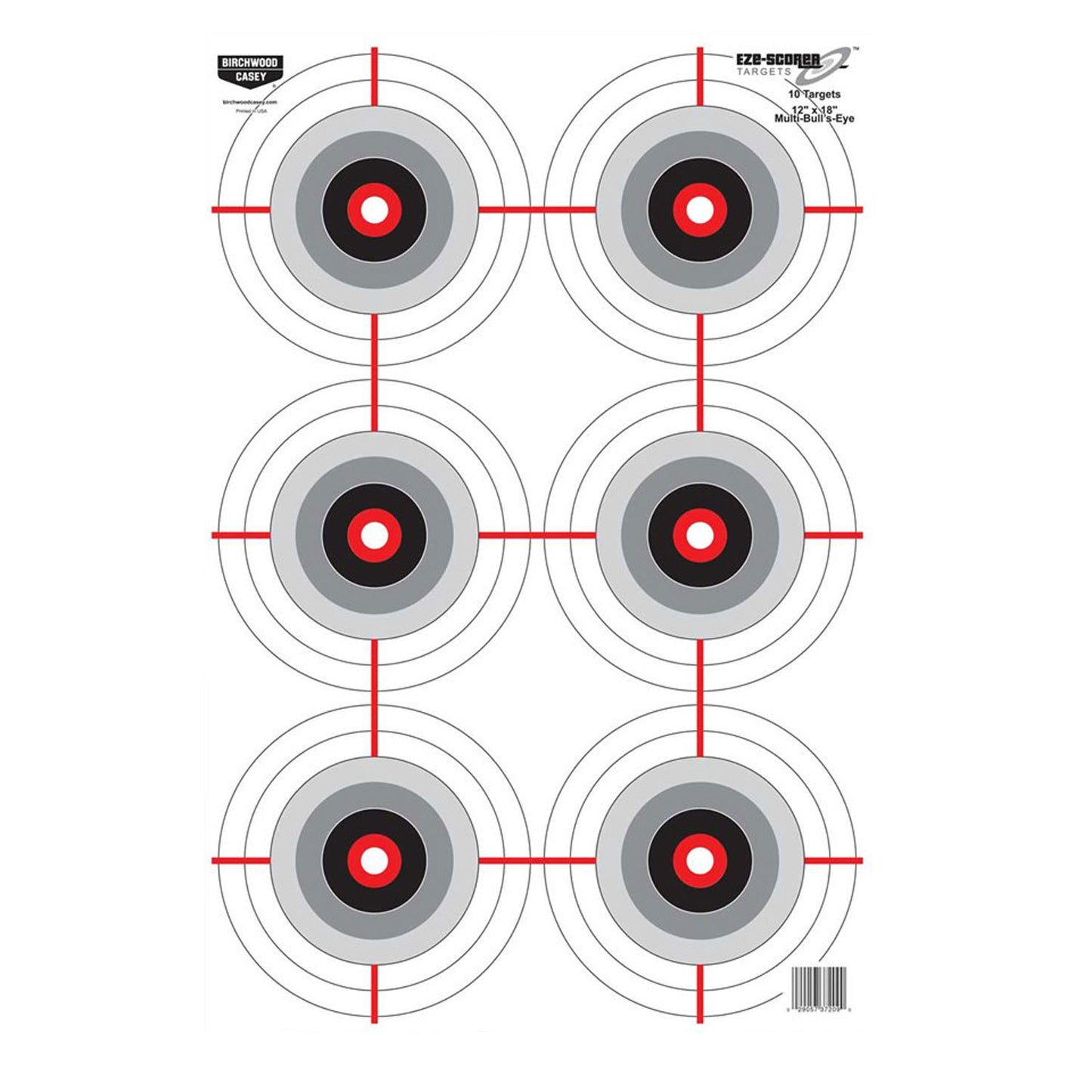 Birchwood Casey EZE-Scorer Bullseye 12" x 18" - 10 Targets