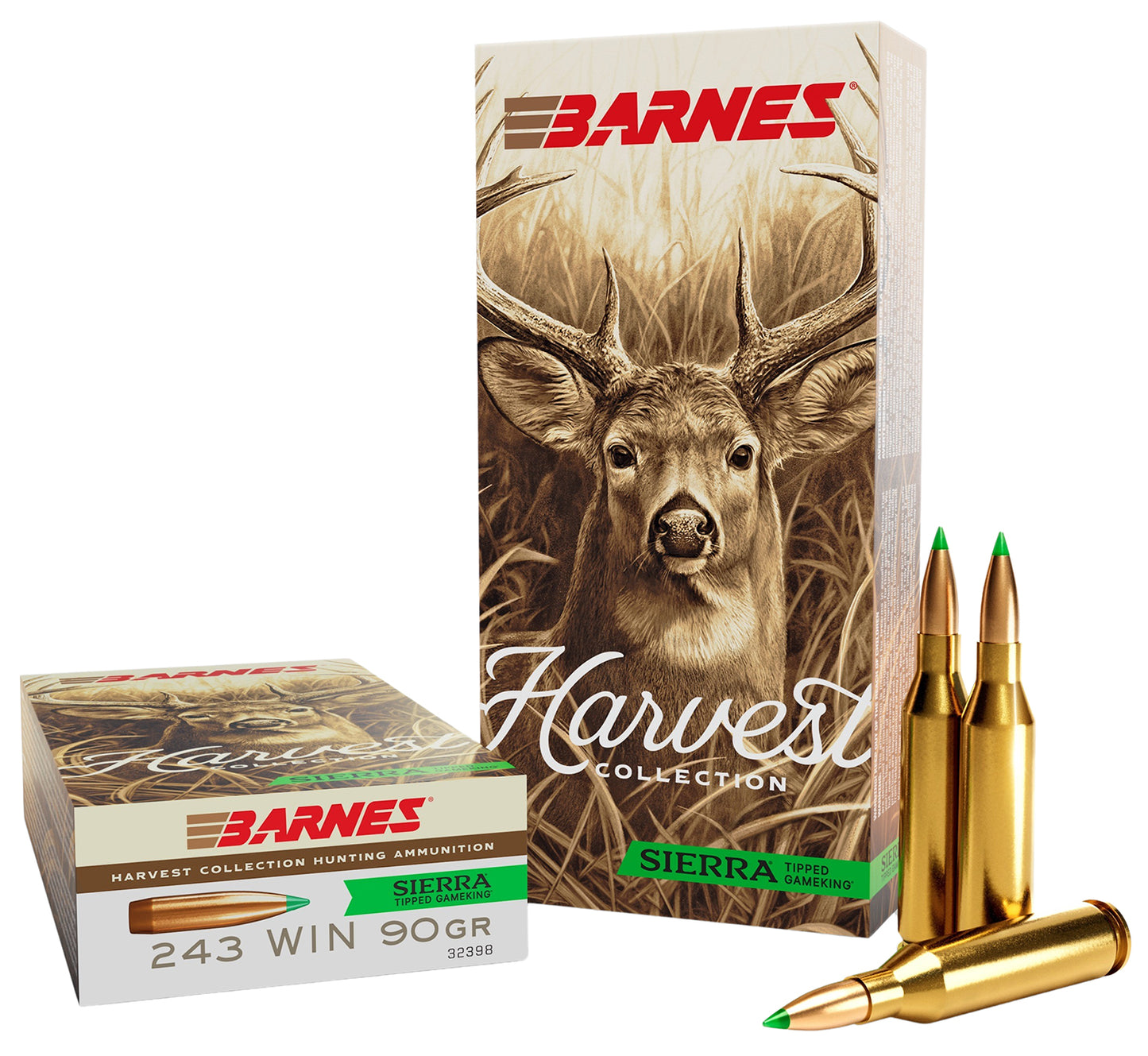 Barnes Harvest .243WIN 90gr Sierra GameKing - 20 Rounds