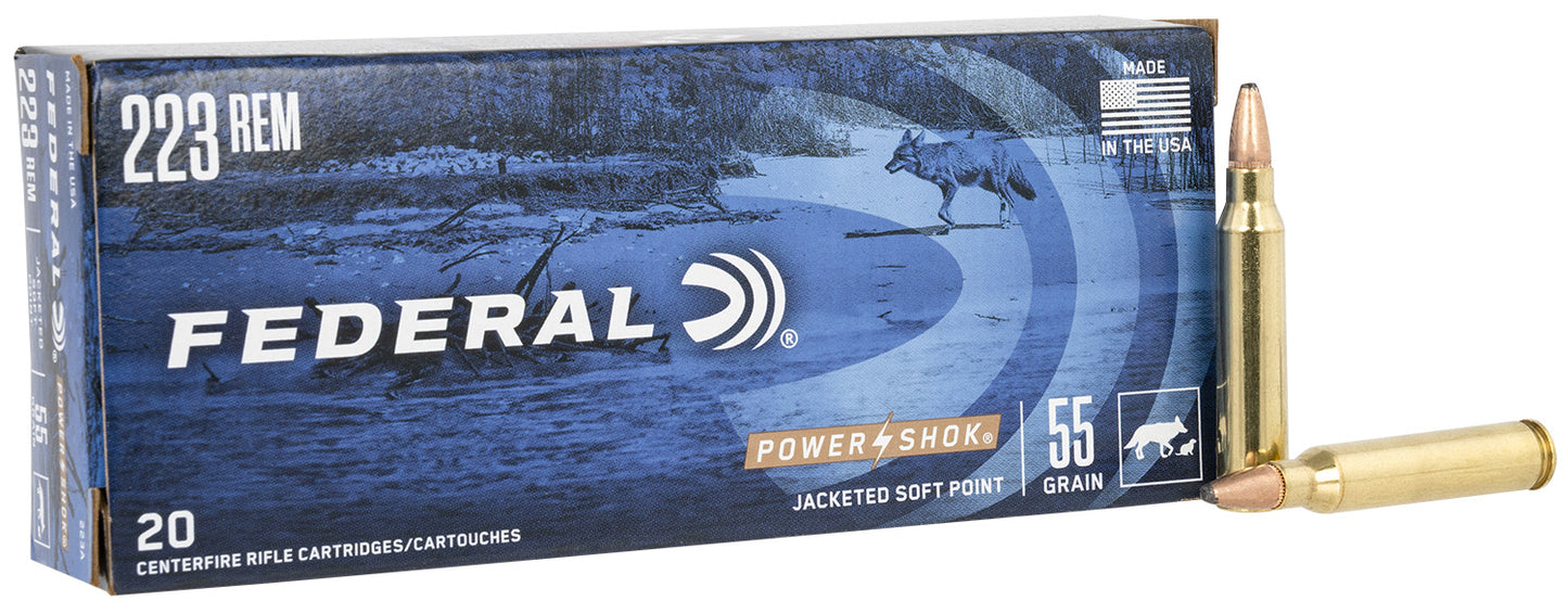 .223REM Federal 55gr Soft Point - 20 Rounds