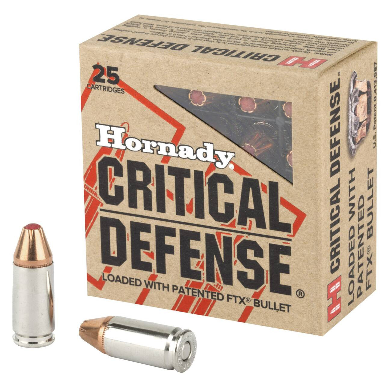 Hornady Critical Defense 9MM 115gr FTX H.P. - 25 Rounds