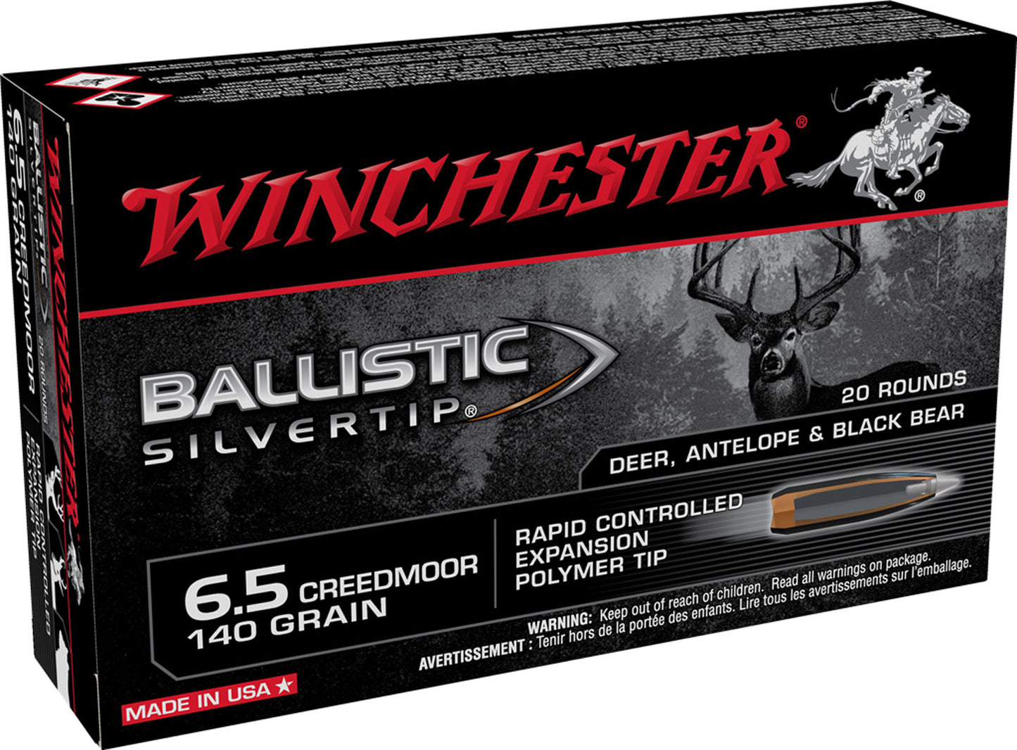 6.5 Creedmoor Winchester 140gr Ballistic Tip - 20 Rounds