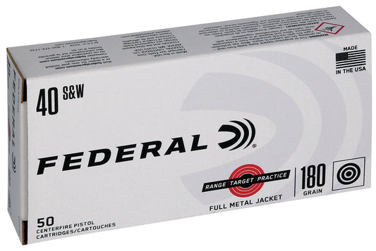 Federal Range & Target .40 S&W 180gr FMJ - 50 Rounds