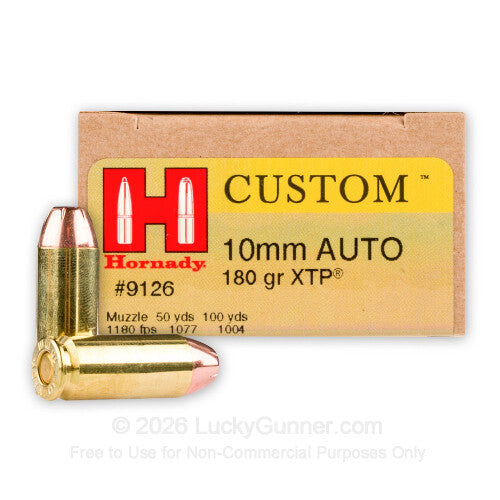 Hornady Custom 10MM 180gr XTP H.P. - 20 Rounds
