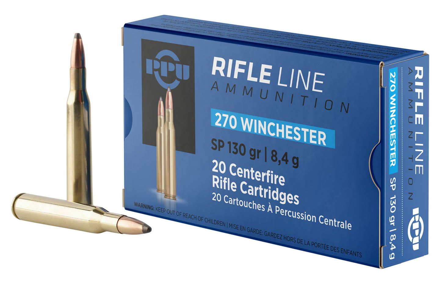.270WIN PPU 130gr Soft Point  - 20 Rounds