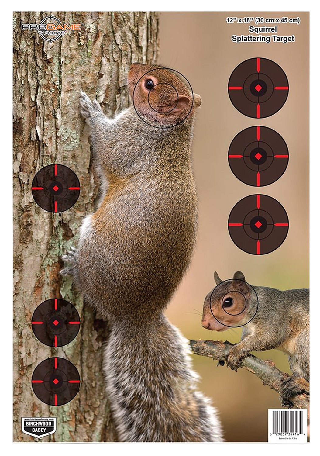Birchwood Casey Squirrel 12" x 18" Impact Enhancement - 8 Targets