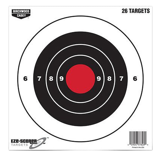 Birchwood Casey EZE-Scorer 8" Bullseye - 26 Pack