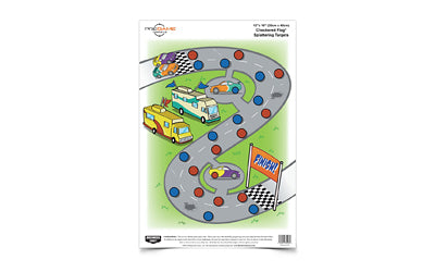 Birchwood Casey, Pregame Target, Check Flag, 12x18, 8 Targets