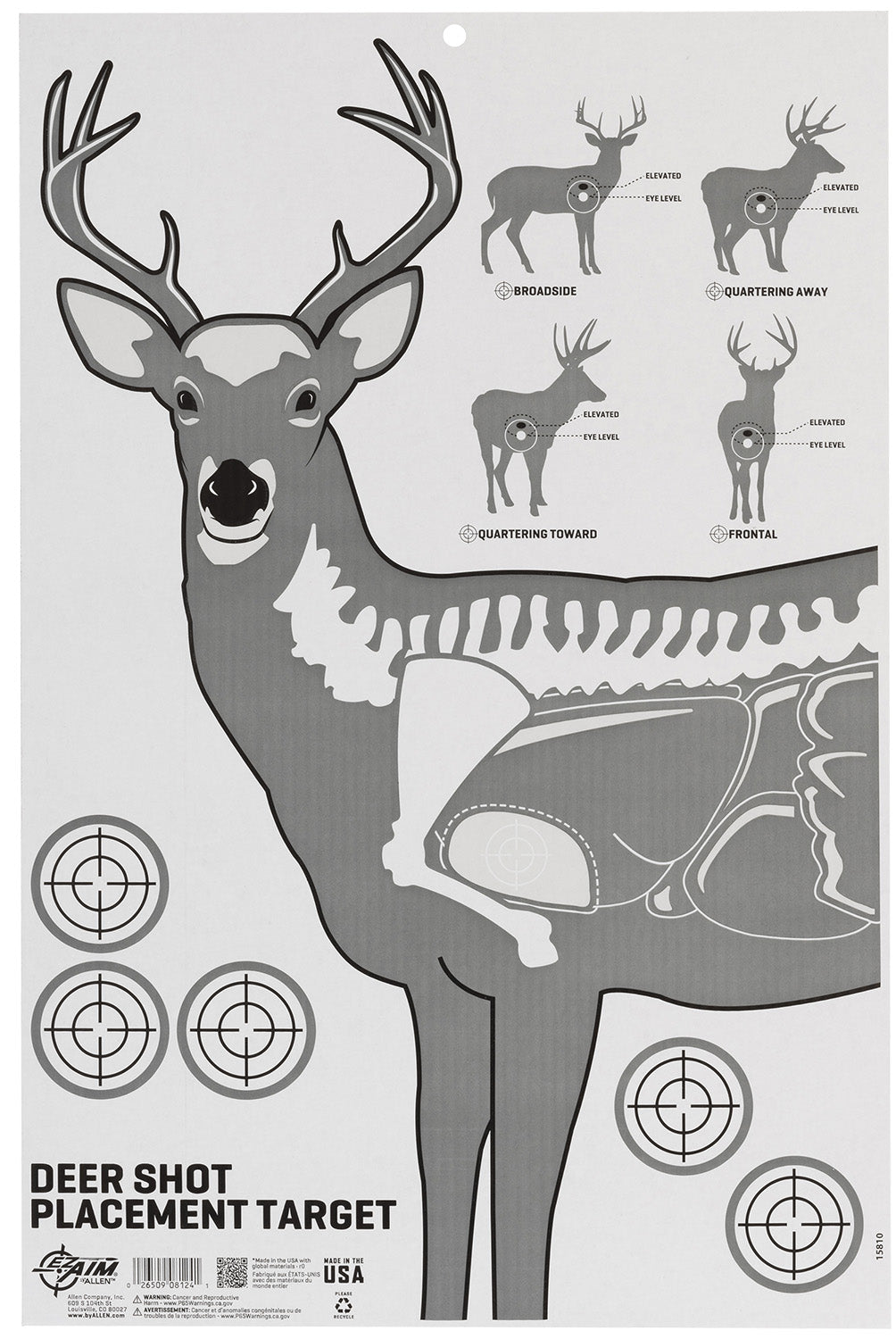 Allen Deer Vitals Cardboard Target 23"x35"