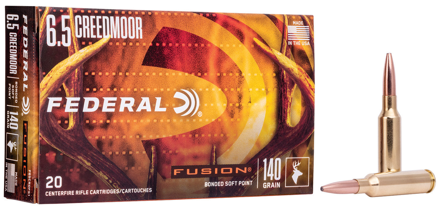 Federal Fusion 6.5 Creedmoor 140gr Bonded Soft Point - 20 Rounds