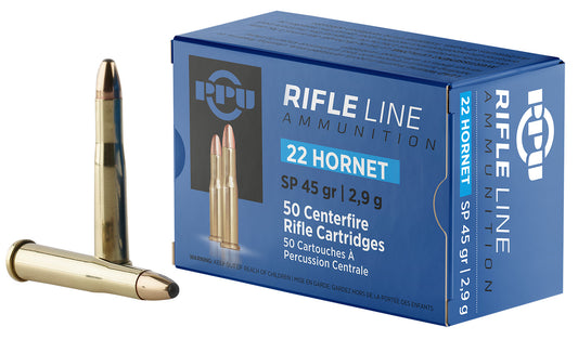 PPU .22 Hornet 45gr Soft Point - 20 Rounds