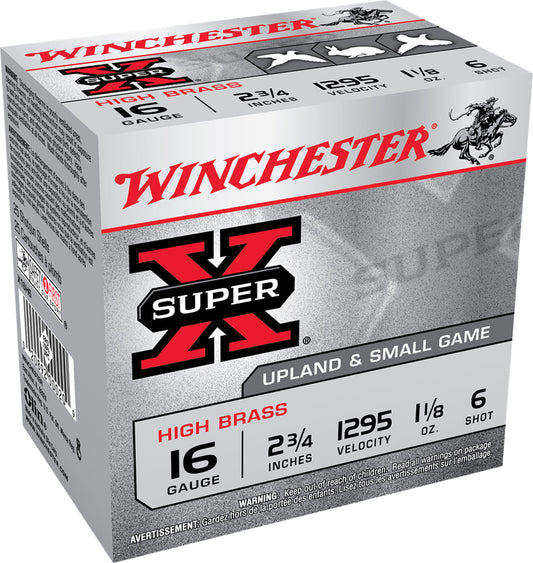 16GA Winchester High Brass #6 Shot - 25 Rounds