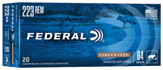 Federal Power-Shok .223REM 64gr JSP - 20 Rounds