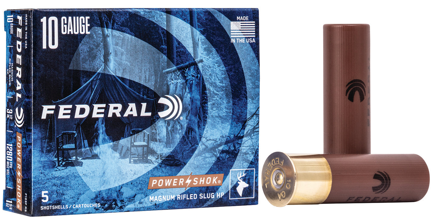 10GA Federal 3.5 inch Rifled Slugs - 5 Rounds