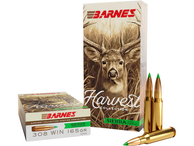 Barnes Harvest .308WIN 165gr Sierra GameKing - 20 Rounds