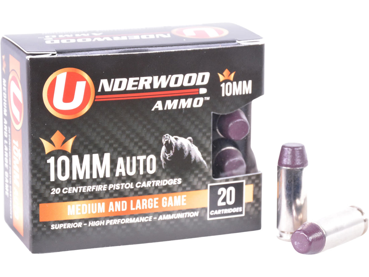 Underwood 10MM 220gr Hard Cast Flat Nose - 20 Rounds