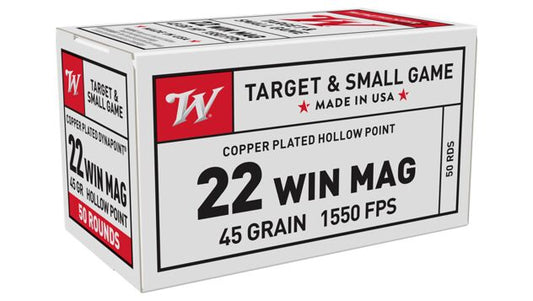 Winchester DynaPoint .22MAG 45gr Copper-Plated HP - 50 Rounds