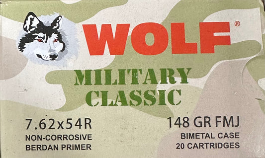 7.62x54R Wolf 148gr FMJ - 20 Rounds
