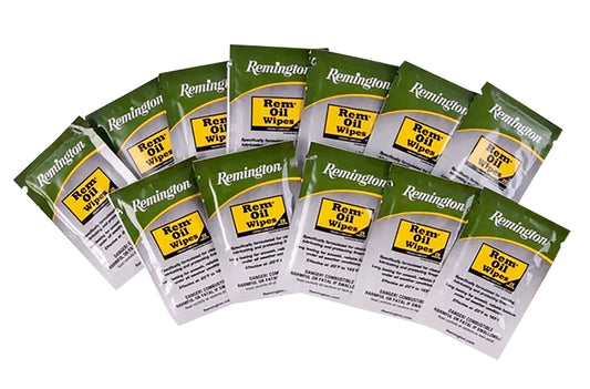 Rem Oil Wipes Cleans/Lubricates/Protects - 12 Single Wipes Per Pack