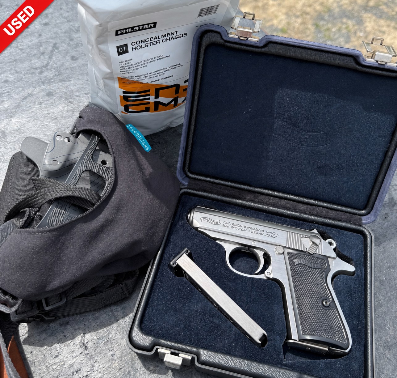 USED Walther PPK/S .32ACP W/Holsters
