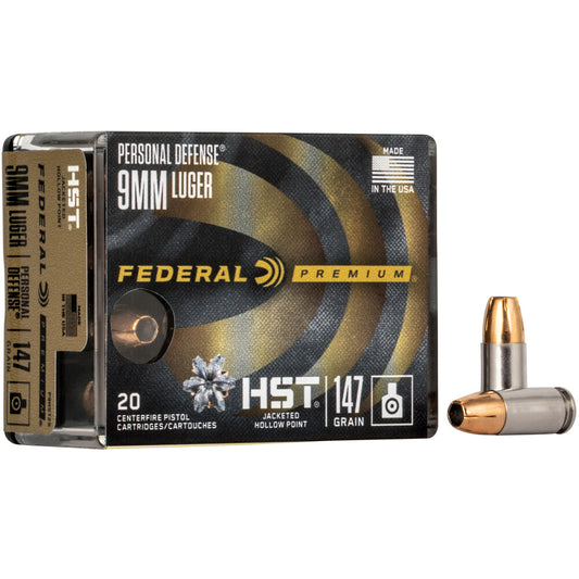 Federal Premium 9MM 147gr HST Hollow Point - 20 Rounds