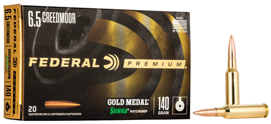 6.5 Creedmoor Federal Premium 140gr Sierra Match - 20 Rounds