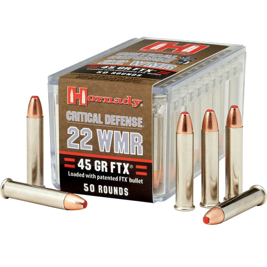 .22MAG Hornady Critical Defense 45gr FTX - 50 Rounds