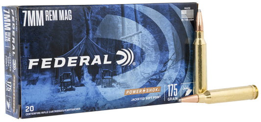 7MM Rem Mag Federal 175gr Power-Shok JSP - 20 Rounds