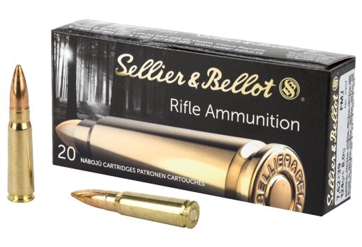 7.62x39 Brass S&B 123gr FMJ - 20 Rounds