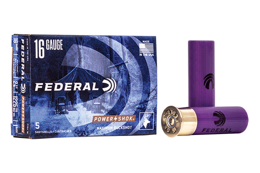 16GA Federal 2 ¾ inch #1 Buckshot - 5 Rounds